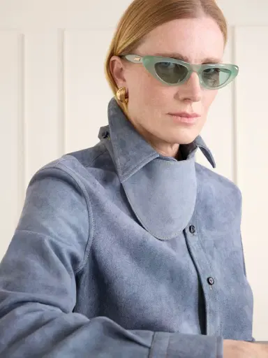 Bottega Veneta Eyewear Curvy Cat-eye Acetate Sunglasses | Thumbnail 2 Bottega Veneta Eyewear Curvy Cat-eye Acetate Sunglasses | Thumbnail 2