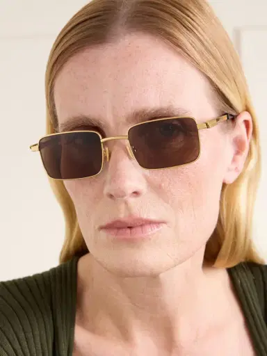 Bottega Veneta Eyewear Square-frame Metal Sunglasses | Thumbnail 2 Bottega Veneta Eyewear Square-frame Metal Sunglasses | Thumbnail 2