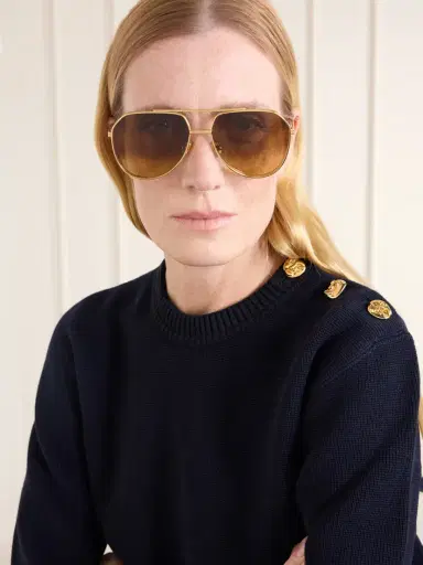 Bottega Veneta Eyewear Aviator-style Metal Sunglasses | Thumbnail 2 Bottega Veneta Eyewear Aviator-style Metal Sunglasses | Thumbnail 2