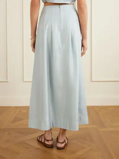 Le Kasha Amou Pleated Silk Maxi Skirt | Thumbnail 3 Le Kasha Amou Pleated Silk Maxi Skirt | Thumbnail 3