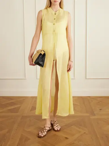 Le Kasha Linen Maxi Dress | Thumbnail 2 Le Kasha Linen Maxi Dress | Thumbnail 2