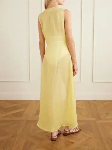Le Kasha Linen Maxi Dress | Thumbnail 3 Le Kasha Linen Maxi Dress | Thumbnail 3