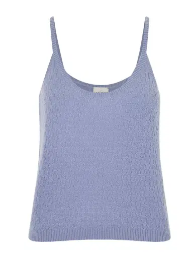 Le Kasha Fregene Pointelle Organic Cashmere Knit Tank | Thumbnail 1 Le Kasha Fregene Pointelle Organic Cashmere Knit Tank | Thumbnail 1