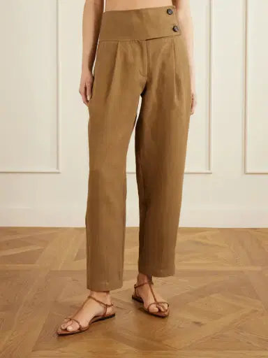 Le Kasha Dafash High-rise Pleated Linen Straight-leg Pants | Thumbnail 3 Le Kasha Dafash High-rise Pleated Linen Straight-leg Pants | Thumbnail 3