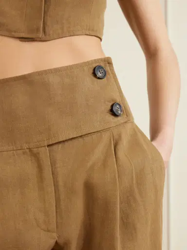 Le Kasha Dafash High-rise Pleated Linen Straight-leg Pants | Thumbnail 5 Le Kasha Dafash High-rise Pleated Linen Straight-leg Pants | Thumbnail 5