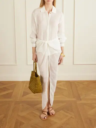 Le Kasha Qaraya Light Linen Pareo Skirt | Thumbnail 2 Le Kasha Qaraya Light Linen Pareo Skirt | Thumbnail 2