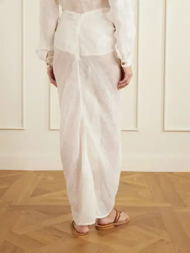 Le Kasha Qaraya Light Linen Pareo Skirt | Thumbnail 4 Le Kasha Qaraya Light Linen Pareo Skirt | Thumbnail 4
