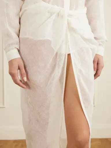 Le Kasha Qaraya Light Linen Pareo Skirt | Thumbnail 5 Le Kasha Qaraya Light Linen Pareo Skirt | Thumbnail 5