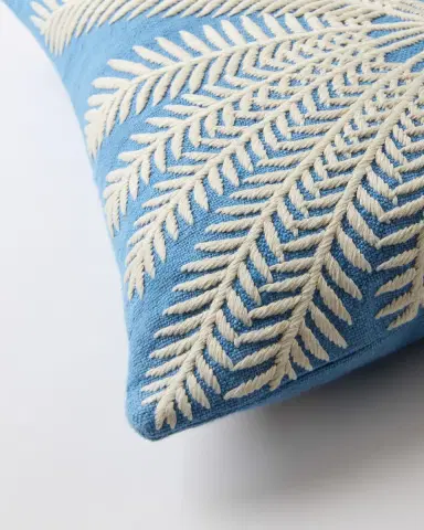 Emporio Sirenuse Palm Embroidered Cushion Cover | Thumbnail 3 Emporio Sirenuse Palm Embroidered Cushion Cover | Thumbnail 3
