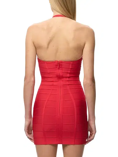 Hervé Léger Women's Holly Bandage Minidress - Chili | Thumbnail 7 Hervé Léger Women's Holly Bandage Minidress - Chili | Thumbnail 7