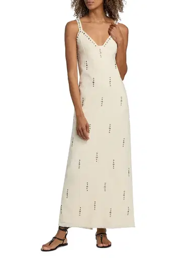 rag & bone Women's Aubrey Grommet-Embellished Maxi Dress - | Thumbnail 3 rag & bone Women's Aubrey Grommet-Embellished Maxi Dress - | Thumbnail 3