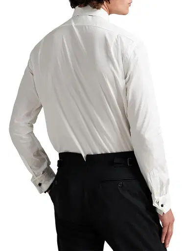 Polo Ralph Lauren Men's Cotton Poplin Spread Collar Tuxedo Shirt | Thumbnail 4 Polo Ralph Lauren Men's Cotton Poplin Spread Collar Tuxedo Shirt | Thumbnail 4