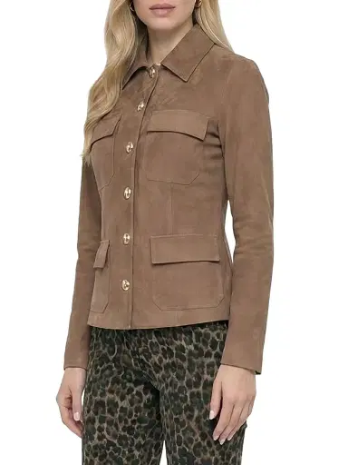 Gorski Women's Select Metis Suede Jacket - Camel - Size Large | Thumbnail 3 Gorski Women's Select Metis Suede Jacket - Camel - Size Large | Thumbnail 3