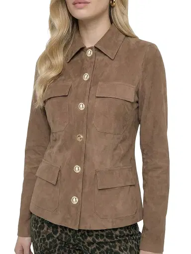 Gorski Women's Select Metis Suede Jacket - Camel - Size Large | Thumbnail 7 Gorski Women's Select Metis Suede Jacket - Camel - Size Large | Thumbnail 7