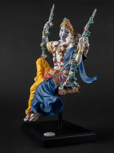 Lladro Radha Krishna on a Swing Figurine | Thumbnail 2 Lladro Radha Krishna on a Swing Figurine | Thumbnail 2