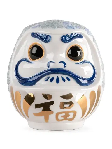 Lladro Daruma Porcelain Sculpture - Blue | Thumbnail 1 Lladro Daruma Porcelain Sculpture - Blue | Thumbnail 1