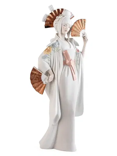 Lladro Japanese Dancer Porcelain Sculpture | Thumbnail 1 Lladro Japanese Dancer Porcelain Sculpture | Thumbnail 1