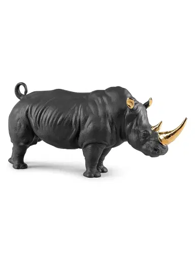 Lladro Porcelain Rhino Sculpture | Thumbnail 1 Lladro Porcelain Rhino Sculpture | Thumbnail 1