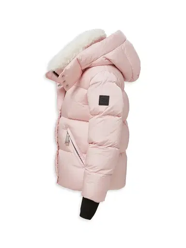 SAM. Little Girl's & Girl's Lara Hooded Down Jacket - Pink White | Thumbnail 3 SAM. Little Girl's & Girl's Lara Hooded Down Jacket - Pink White | Thumbnail 3