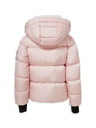 SAM. Little Girl's & Girl's Lara Hooded Down Jacket - Pink White | Thumbnail 4 SAM. Little Girl's & Girl's Lara Hooded Down Jacket - Pink White | Thumbnail 4