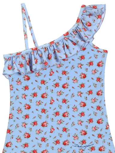 Dolce & Gabbana Little Girl's & Girl's Asymmetric One-Piece Swimsuit - Roselline - Size 14 | Thumbnail 3 Dolce & Gabbana Little Girl's & Girl's Asymmetric One-Piece Swimsuit - Roselline - Size 14 | Thumbnail 3