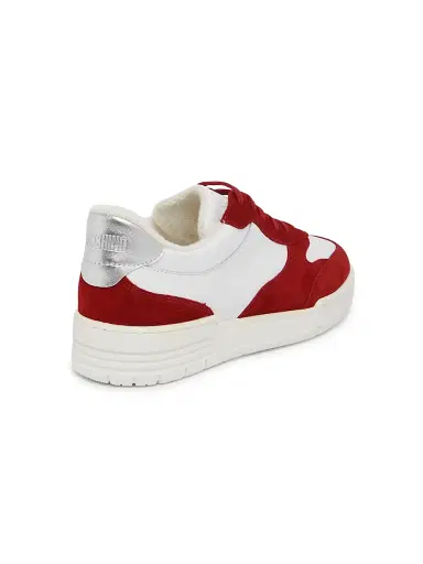 MOSCHINO Men's Leather Low-Top Sneakers - Red White Silver - Size 13 | Thumbnail 3 MOSCHINO Men's Leather Low-Top Sneakers - Red White Silver - Size 13 | Thumbnail 3