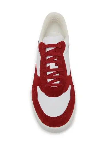 MOSCHINO Men's Leather Low-Top Sneakers - Red White Silver - Size 13 | Thumbnail 4 MOSCHINO Men's Leather Low-Top Sneakers - Red White Silver - Size 13 | Thumbnail 4
