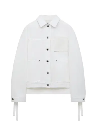 LOEWE Women's x Paula's Ibiza Workwear Cotton Jacket - White | Thumbnail 1 LOEWE Women's x Paula's Ibiza Workwear Cotton Jacket - White | Thumbnail 1