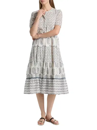 Ro's Garden Women's Daphne Printed Cotton Midi-Dress | Thumbnail 3 Ro's Garden Women's Daphne Printed Cotton Midi-Dress | Thumbnail 3