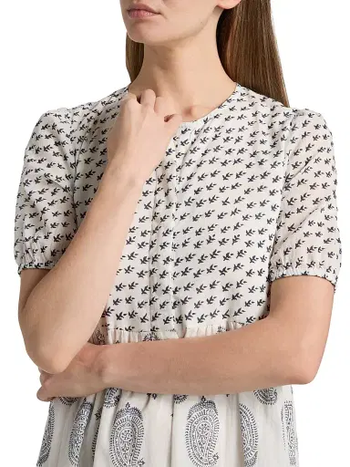 Ro's Garden Women's Daphne Printed Cotton Midi-Dress | Thumbnail 6 Ro's Garden Women's Daphne Printed Cotton Midi-Dress | Thumbnail 6