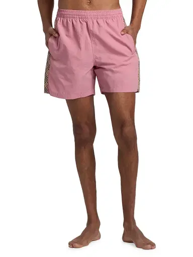 Burberry Men's Checked Trim Swim Shorts - Sugar Pink - Size Small | Thumbnail 3 Burberry Men's Checked Trim Swim Shorts - Sugar Pink - Size Small | Thumbnail 3