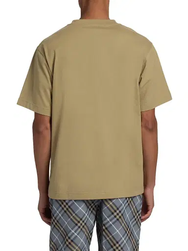 Burberry Men's Logo Cotton Crewneck T-Shirt - Sparrow Beige - Size XXL | Thumbnail 5 Burberry Men's Logo Cotton Crewneck T-Shirt - Sparrow Beige - Size XXL | Thumbnail 5
