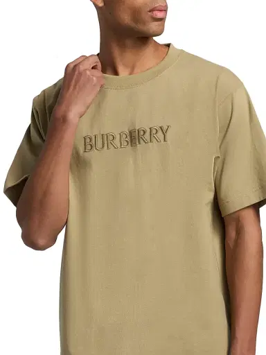 Burberry Men's Logo Cotton Crewneck T-Shirt - Sparrow Beige - Size XXL | Thumbnail 6 Burberry Men's Logo Cotton Crewneck T-Shirt - Sparrow Beige - Size XXL | Thumbnail 6