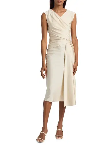 Chiara Boni La Petite Robe Women's Lores JJ Satin Wrap Sheath Dress | Thumbnail 3 Chiara Boni La Petite Robe Women's Lores JJ Satin Wrap Sheath Dress | Thumbnail 3