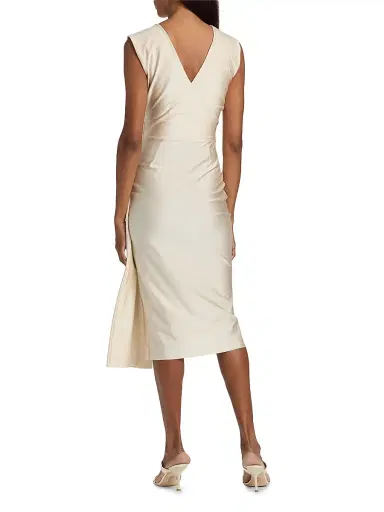 Chiara Boni La Petite Robe Women's Lores JJ Satin Wrap Sheath Dress | Thumbnail 5 Chiara Boni La Petite Robe Women's Lores JJ Satin Wrap Sheath Dress | Thumbnail 5
