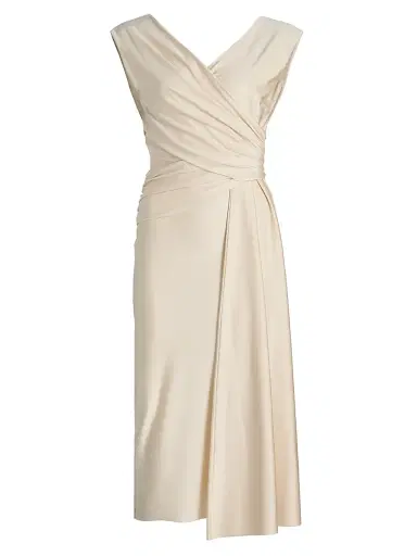 Chiara Boni La Petite Robe Women's Lores JJ Satin Wrap Sheath Dress | Thumbnail 1 Chiara Boni La Petite Robe Women's Lores JJ Satin Wrap Sheath Dress | Thumbnail 1