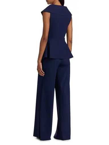 Chiara Boni La Petite Robe Women's Moxel Jersey Portrait Jumpsuit - Blu Notte - Size 8 | Thumbnail 5 Chiara Boni La Petite Robe Women's Moxel Jersey Portrait Jumpsuit - Blu Notte - Size 8 | Thumbnail 5