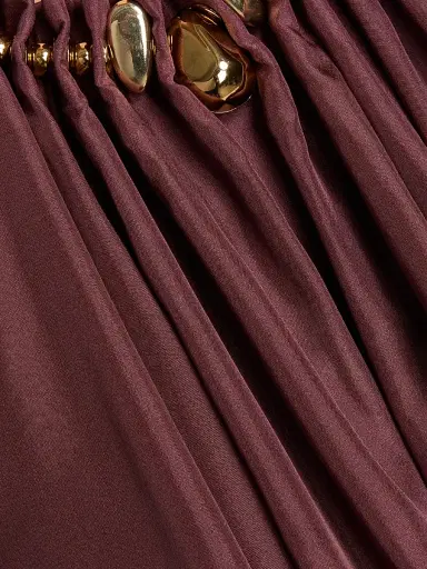 Zimmermann Women's Aster Bead-Detail Gathered Silk Halter Top - Musk | Thumbnail 7 Zimmermann Women's Aster Bead-Detail Gathered Silk Halter Top - Musk | Thumbnail 7