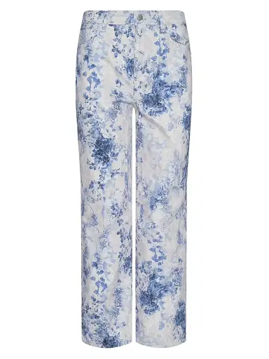 L'AGENCE Women's June Ultra-High-Rise Crop Stovepipe Jeans - Black Watercolor Lace | Thumbnail 1 L'AGENCE Women's June Ultra-High-Rise Crop Stovepipe Jeans - Black Watercolor Lace | Thumbnail 1