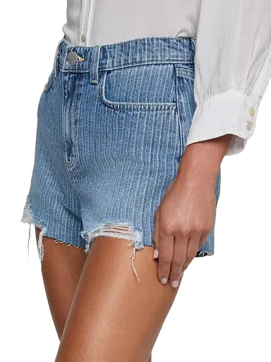 L'AGENCE Women's Clark Raw Denim Shorts - Carmel Destruct | Thumbnail 4 L'AGENCE Women's Clark Raw Denim Shorts - Carmel Destruct | Thumbnail 4