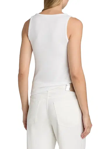 rag & bone Women's Jersey V-Neck Tank - White | Thumbnail 5 rag & bone Women's Jersey V-Neck Tank - White | Thumbnail 5