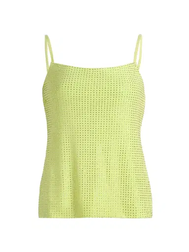 AREA Women's Embellished Mesh Scoopneck Cami Top | Thumbnail 1 AREA Women's Embellished Mesh Scoopneck Cami Top | Thumbnail 1