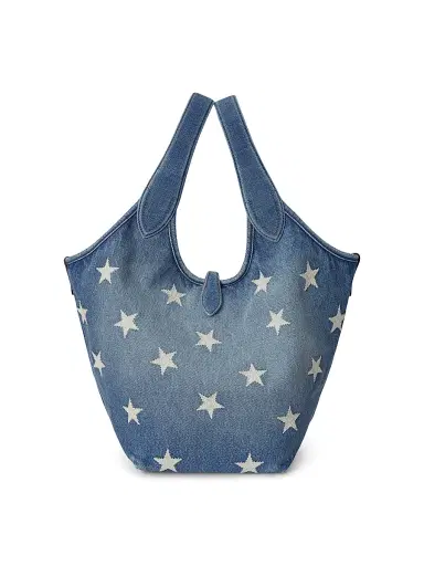 Polo Ralph Lauren Women's Star-Print Denim Tote Bag | Thumbnail 3 Polo Ralph Lauren Women's Star-Print Denim Tote Bag | Thumbnail 3
