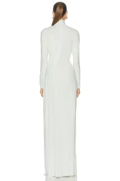 Courreges Twisted Crepe Jersey Long Dress | Thumbnail 4 Courreges Twisted Crepe Jersey Long Dress | Thumbnail 4
