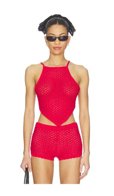 Lovers and Friends Daniella Pointelle Tie-Back Tank | Thumbnail 1 Lovers and Friends Daniella Pointelle Tie-Back Tank | Thumbnail 1