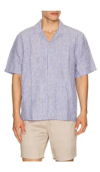 Faherty Short Sleeve Laguna Linen Camp Shirt | Thumbnail 1 Faherty Short Sleeve Laguna Linen Camp Shirt | Thumbnail 1