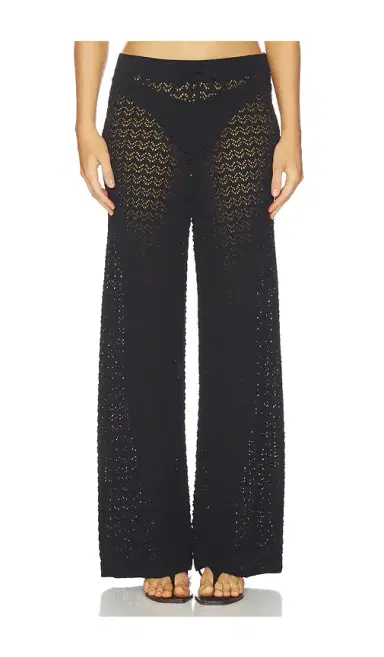 L'AGENCE Gaelle Pointelle Knit Pant | Thumbnail 1 L'AGENCE Gaelle Pointelle Knit Pant | Thumbnail 1