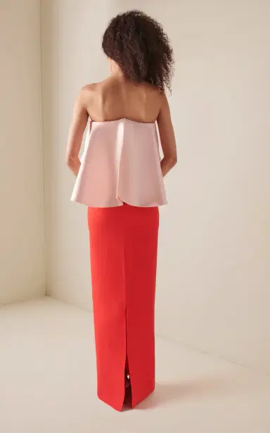 GRETA CONSTANTINE Lorikeet Strapless Silk-Wool Dress | Thumbnail 4 GRETA CONSTANTINE Lorikeet Strapless Silk-Wool Dress | Thumbnail 4
