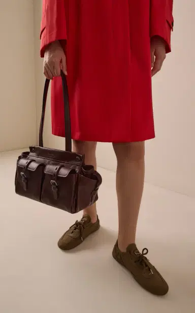 Prada Route Medium Leather Tote Bag | Thumbnail 2 Prada Route Medium Leather Tote Bag | Thumbnail 2