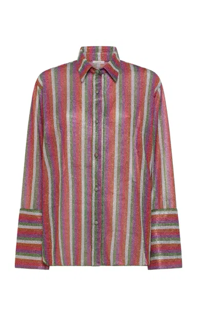 Oséree Lolita Striped Metallic Shirt | Thumbnail 6 Oséree Lolita Striped Metallic Shirt | Thumbnail 6